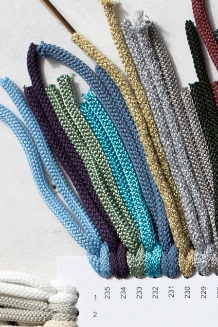 Blue macrame cords