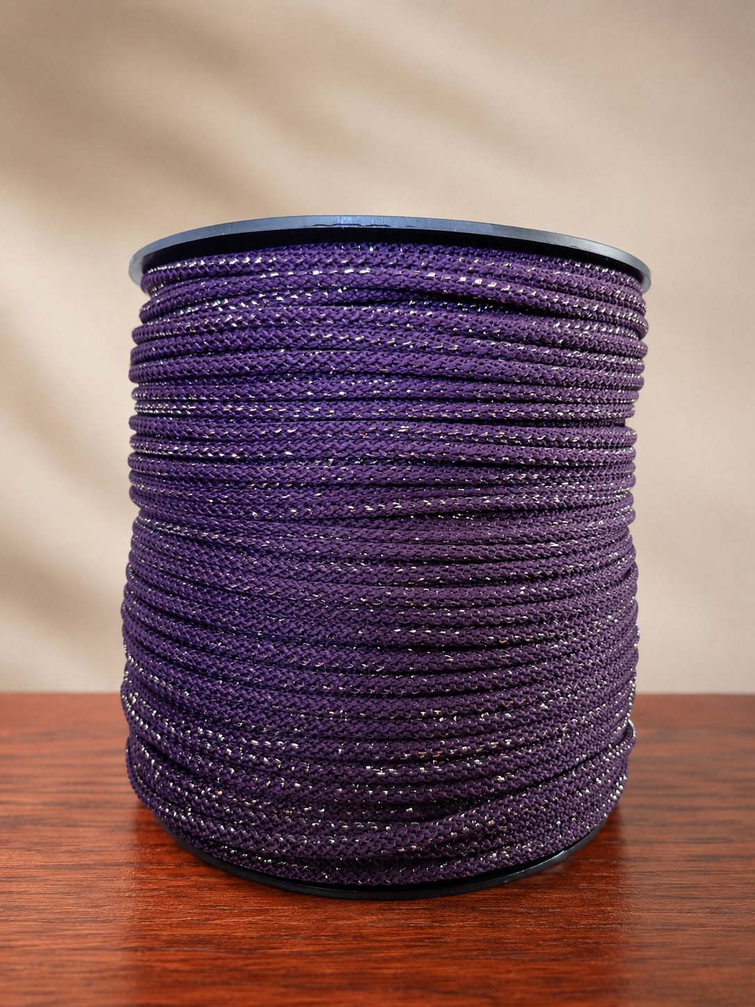 Purple 6mm Macrame Cord with GOLDEN Lurex