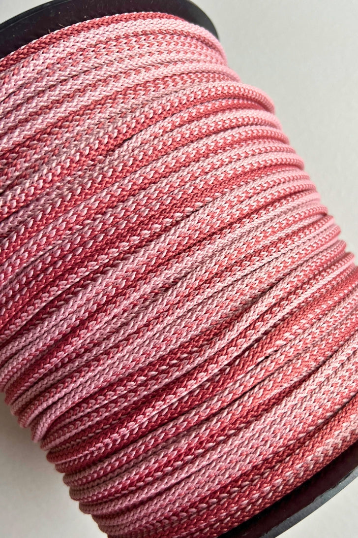 Colored macrame cord rose color