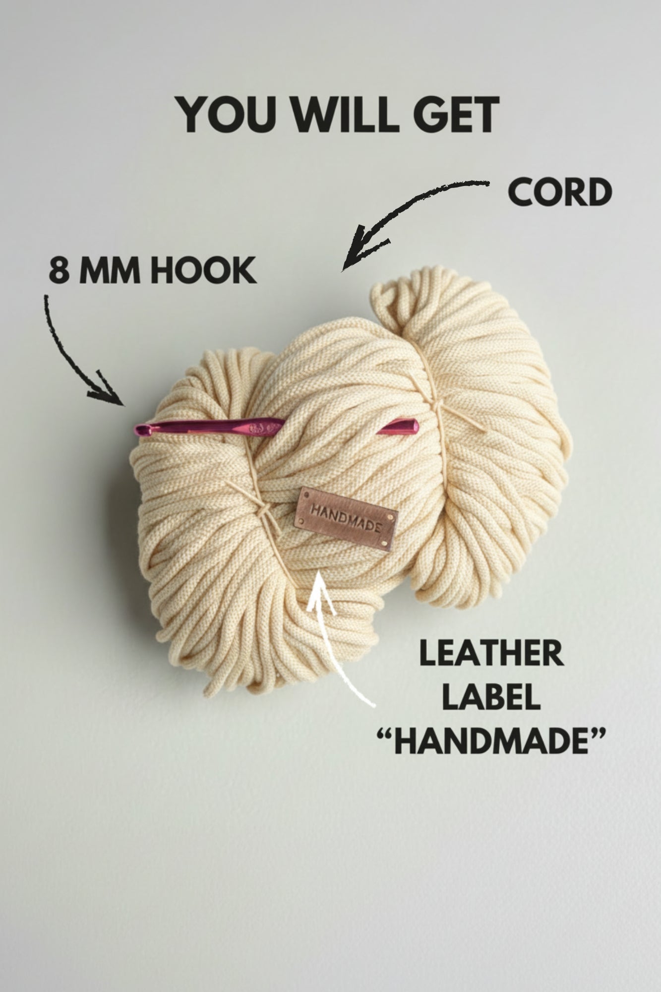 Complete crochet tote bag kit for beginners contents