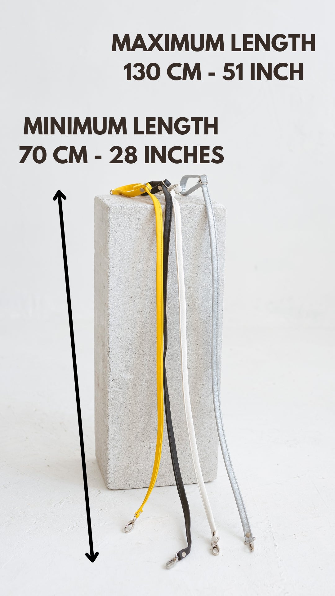 Long straps for bags - eco leather