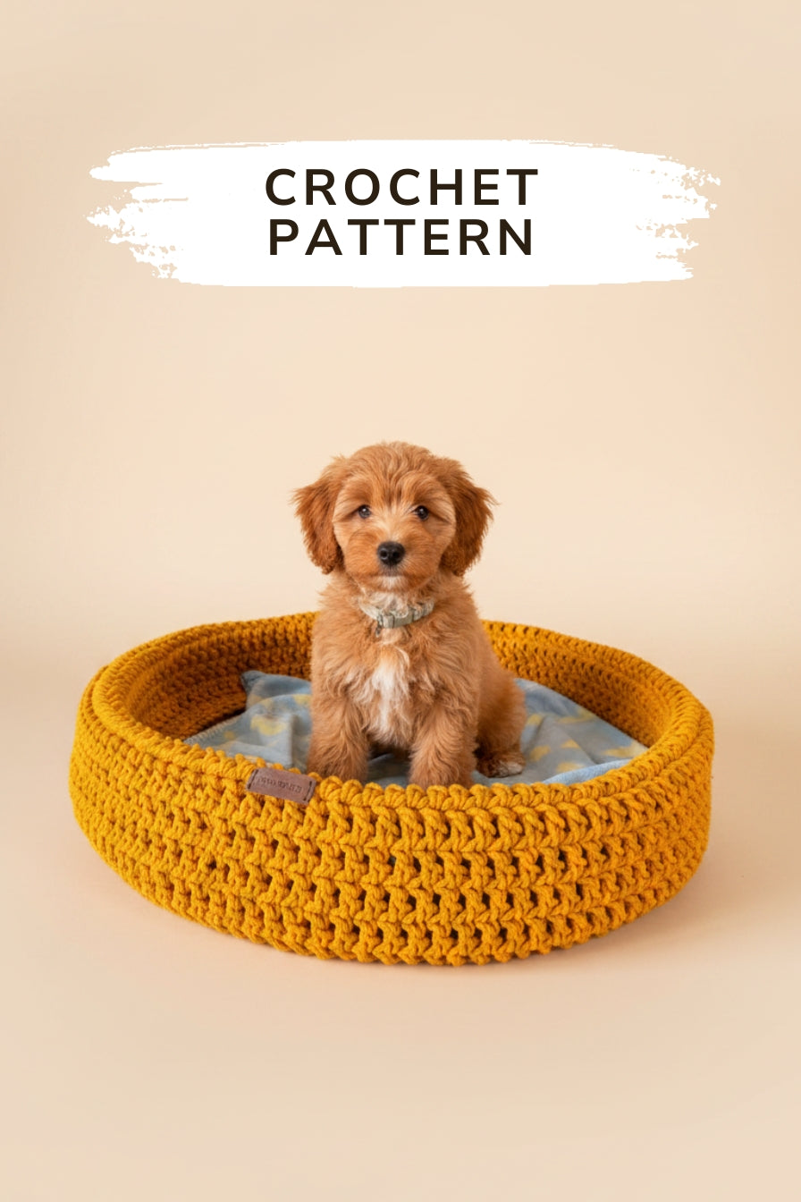 Round Crochet Pet Bed Pattern – Dog & Cat