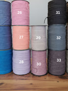 2mm linen cord yarn - Grey, Pink and Violet colors