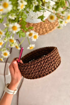Beginner crochet basket kit tutorial steps