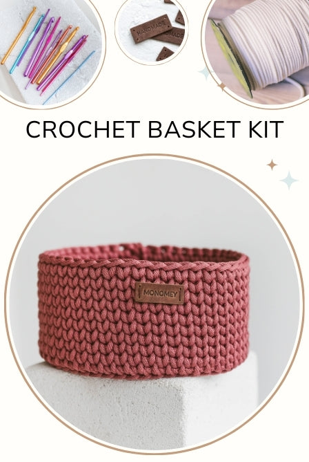 Medium crochet basket kit