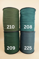 4mm braided macrame cord in green