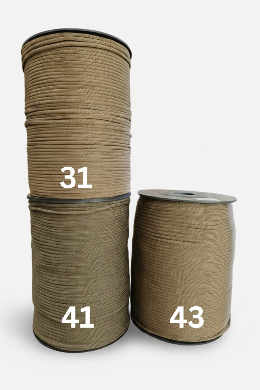 4 mm khaki braided macrame cord