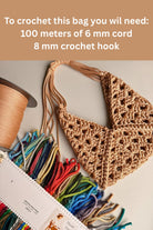 3 Granny Square Crochet Bag Pattern and Video Tutorial -materials needed: 6 mm macrame cord