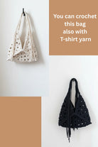 3 Granny Square Crochet Bag Pattern and Video Tutorial - with final result - two crochet bags in white and black