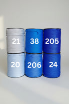 3mm braided macrame cord Blue Shades