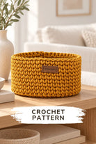 Crochet basket pattern for beginners Mustard basket at home