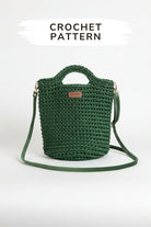 Easy crochet pattern green Ally bag finished