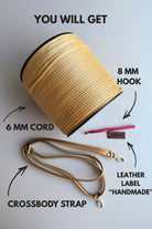 Everything included in Golden Ally beginner crochet bag kit