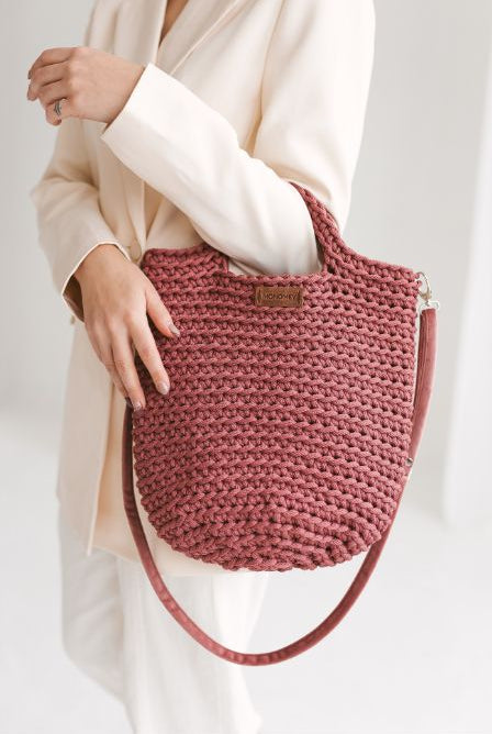 Crochet DIY kit pink bag