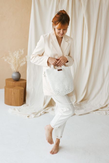 Crochet DIY kit white bag