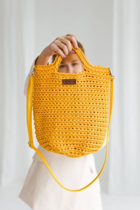 Crochet DIY kit yellow bag