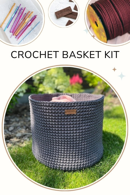 Crochet basket kit Golden dream