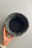 Crochet kit - Crochet basket with wooden base