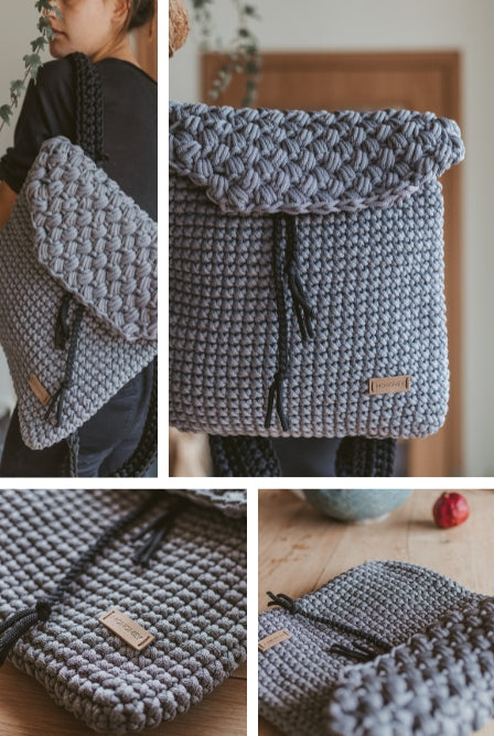 Textured Crochet Backpack Pattern Crochet backpack patterns – MonoMey Studio