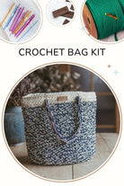 Crochet bag kit Lillian blue