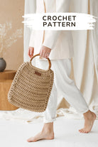Crochet bag pattern Golden Bag with bamboo handles