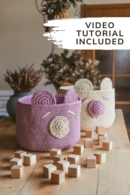 Crochet bear basket pattern