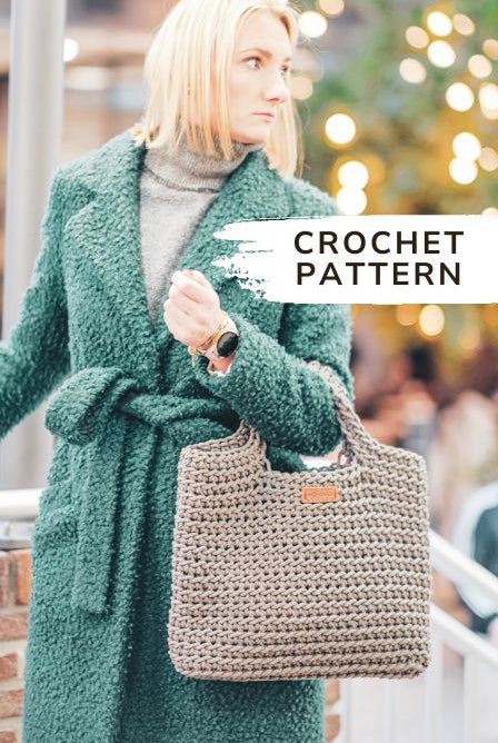 Crochet handbag pattern Grey Camelia