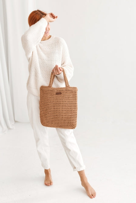 Crochet macrame bag pattern