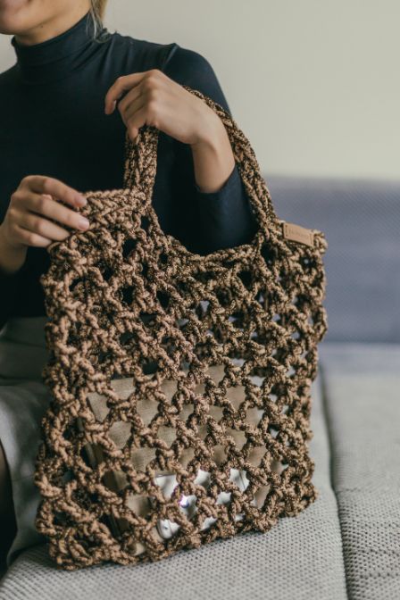 Crochet market tote bag pattern