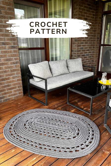 Round crochet rug pattern "My terrasse rug"
