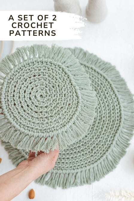 Crochet round placemat patterns