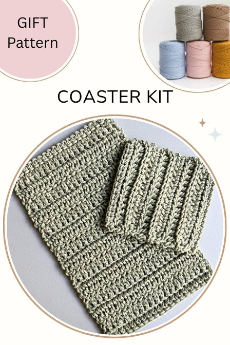 DIY kit Crochet coaster for beginners