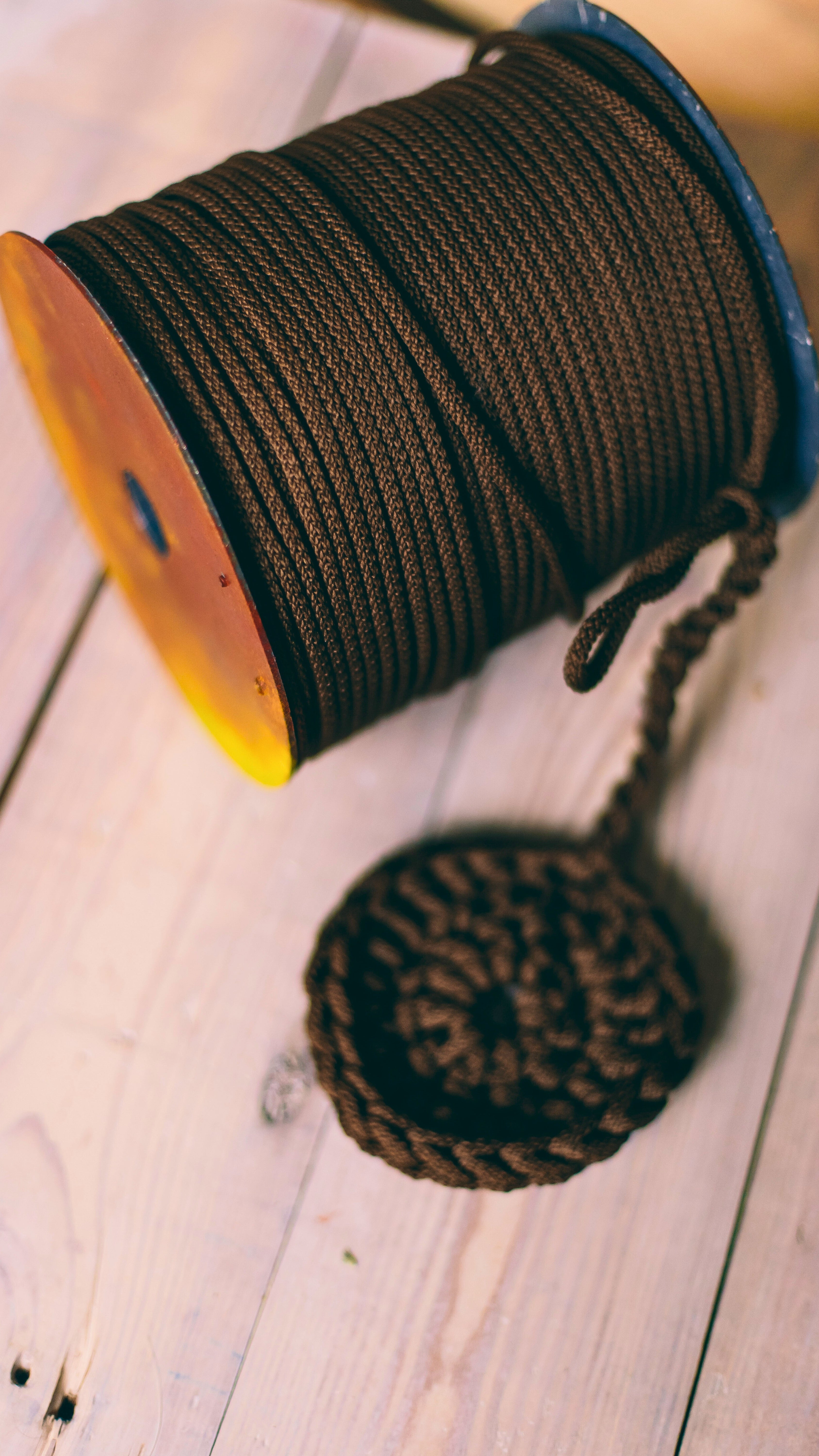 Dark brown macrame cord 6mm