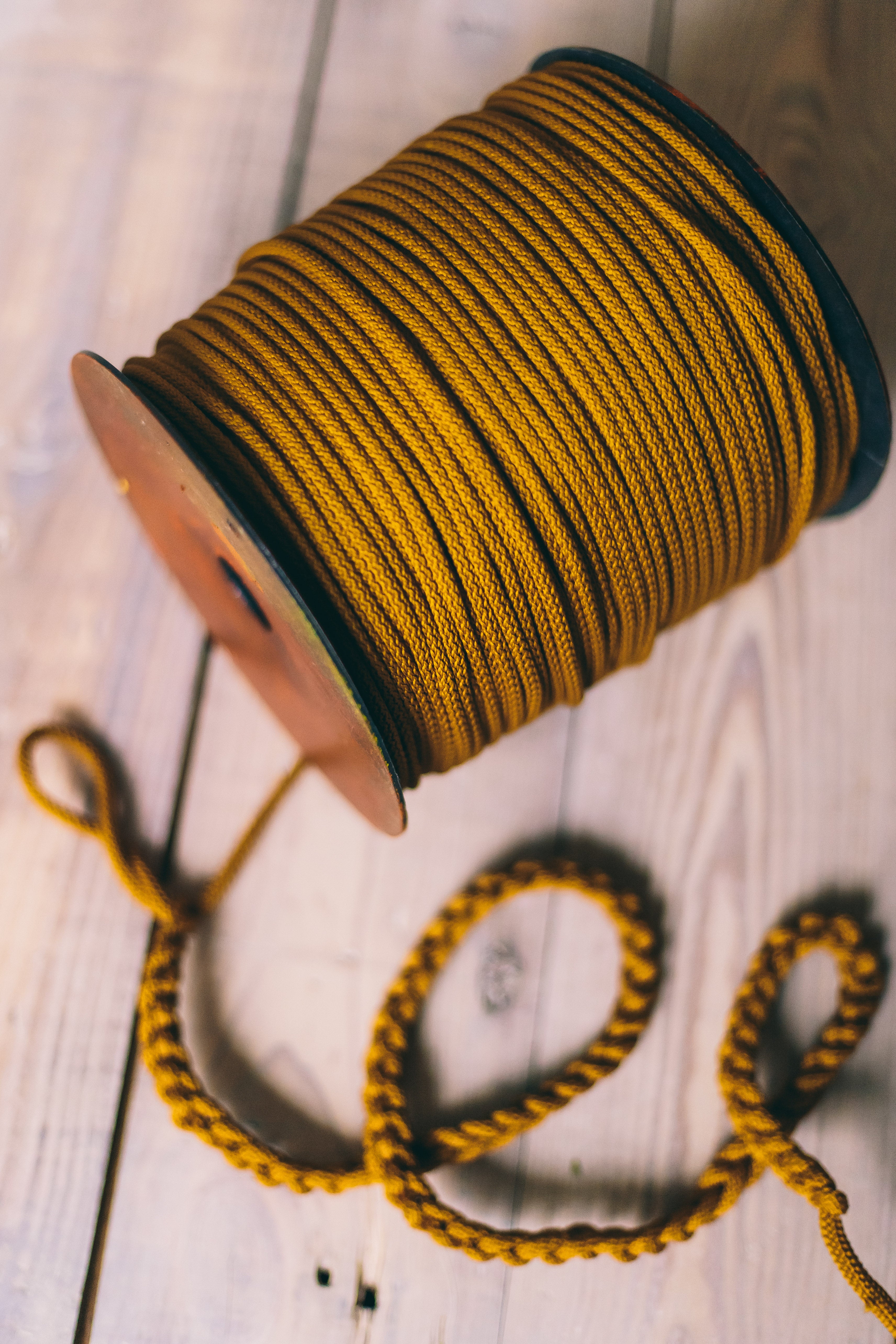 mustart macrame cord 6mm