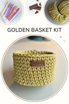 Golden crochet basket kit