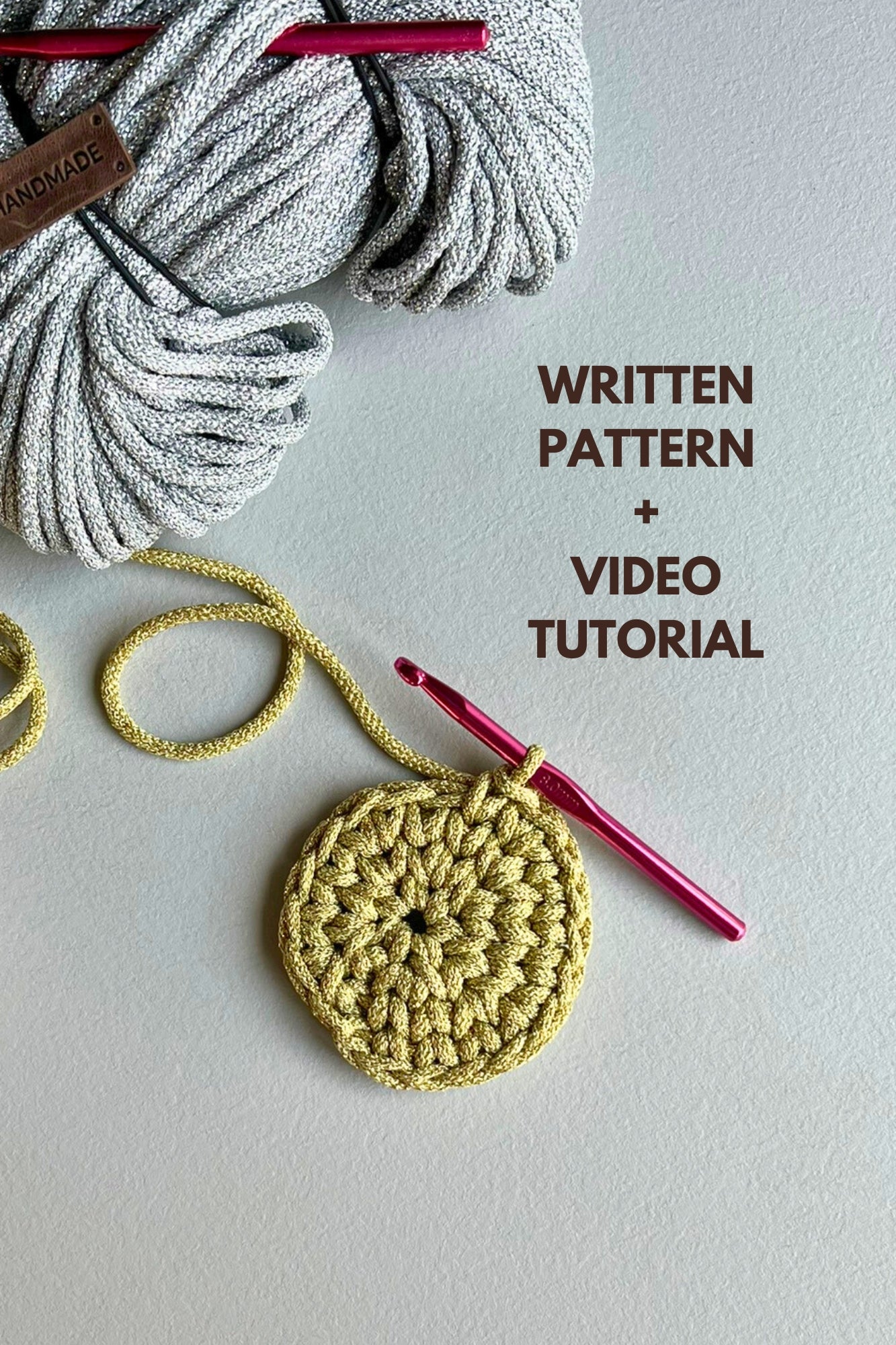 Golden crochet basket kit