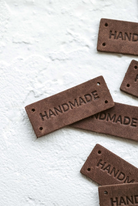 HANDMADE leather tags