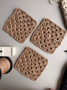 Crochet kit for beginners "3 granny square crochet bag"  - the process of crocheting 3 granny squares