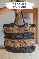 June bag crochet tote bag pattern with video tutorial
