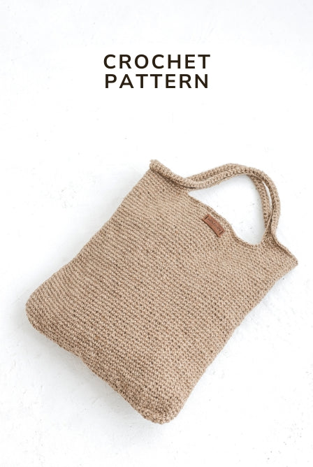 Large crochet tote bag pattern Jute bag