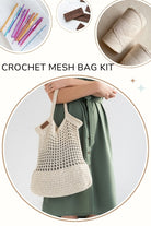 Learn to crochet kit for beginners "Crochet mesh bag"