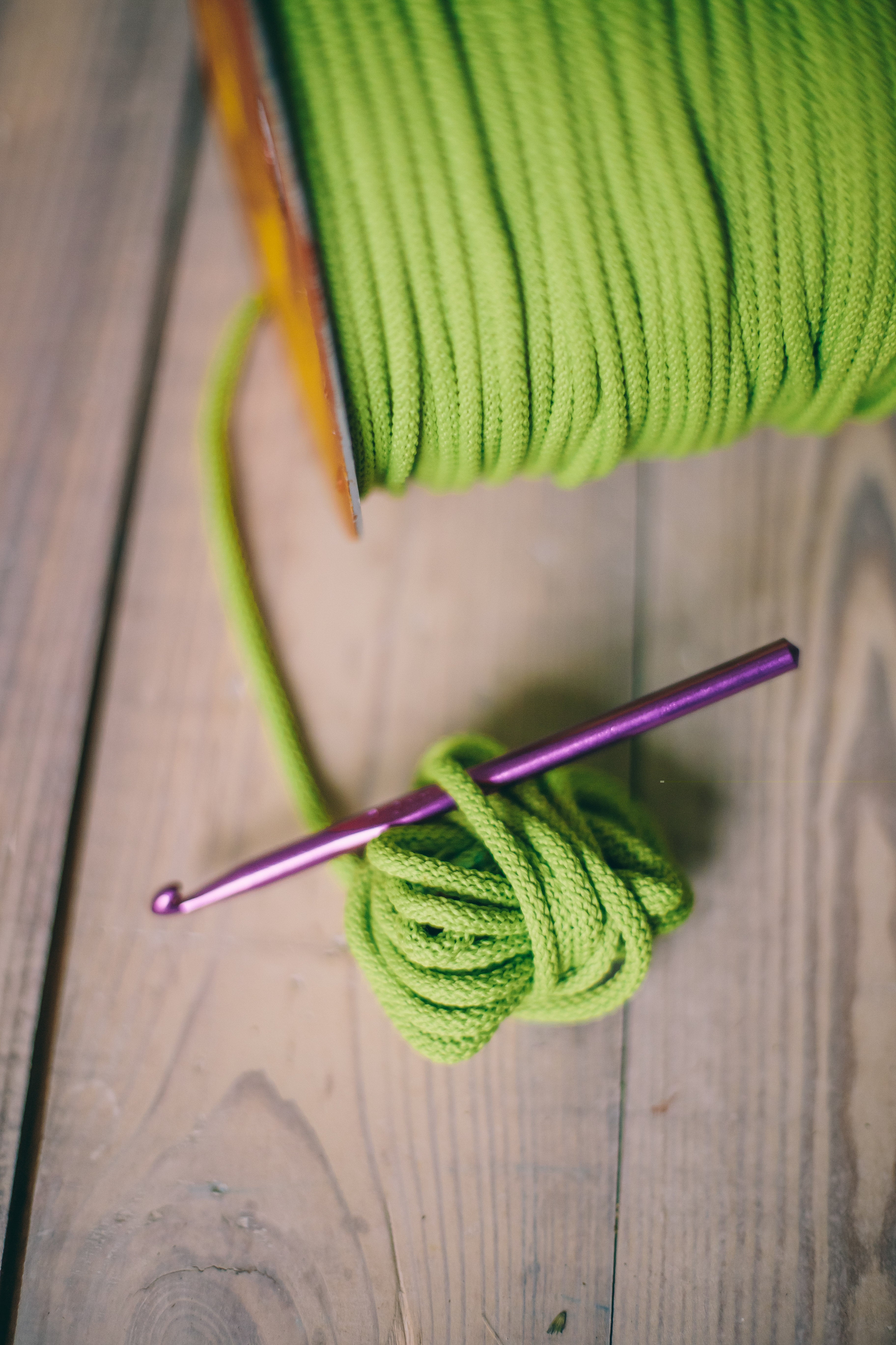 Light green macrame cord 6mm