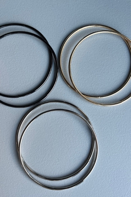 Round metal bag handles