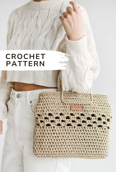 Modern crochet bag pattern Golden day