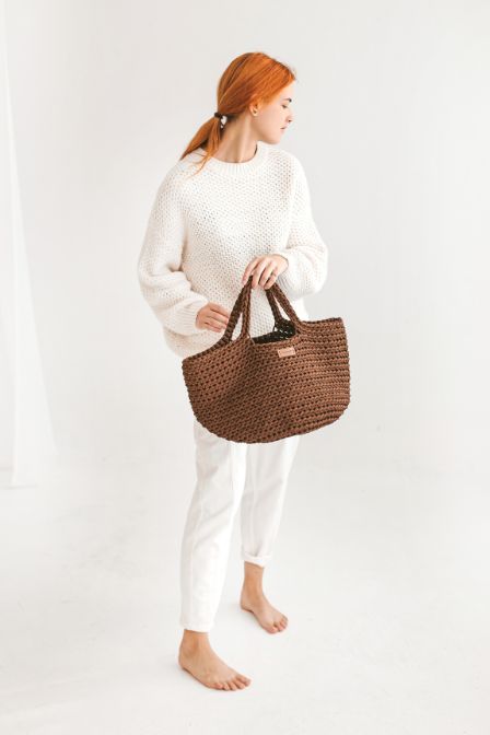 Modern crochet large bag pattern