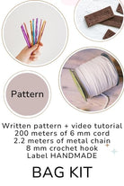 Modern crochet kit Bag