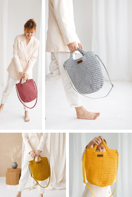 Modern crochet tote bag pattern
