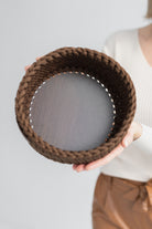Brown crochet basket