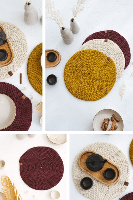 Round crochet placemat pattern