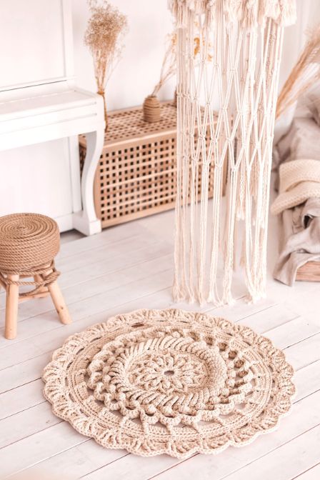 Round crochet rug pattern